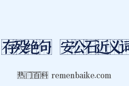 存殁绝句·安公石近义词是什么意思的图片